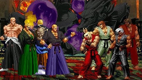 [KOF Mugen] Memorial- KOF vs SF | Geese Howard Team vs Ken Masters Team  [ 4vs4 ]