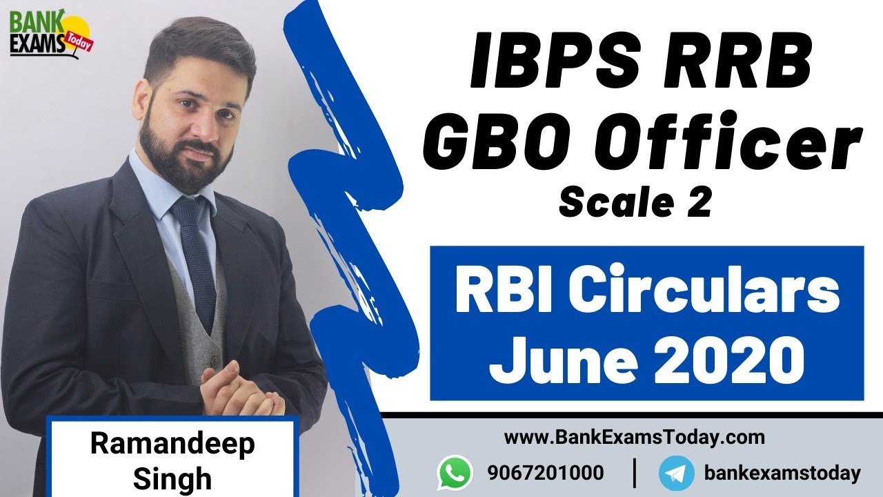 IBPS RRB GBO: RBI Circulars June 2020