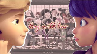 BTS - boy with luv (lyrics) | multishipper ladybug