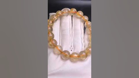 Vòng đá thạch anh tóc vàng giá rẻ - Natural Rutilated Quartz - Vòng Đá 5A