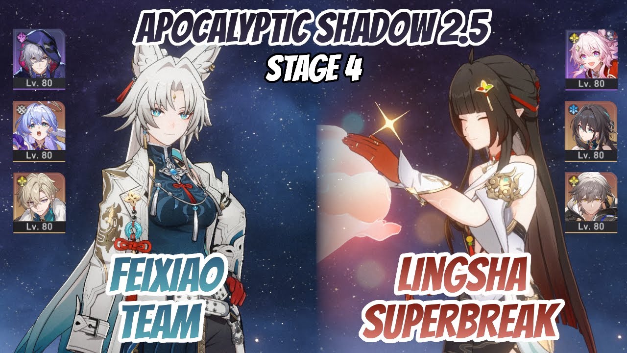 Feixiao Team & Lingsha x Hunt March Apocalyptic Shadow Stage 4 (3 Stars) | Honkai Star Rail