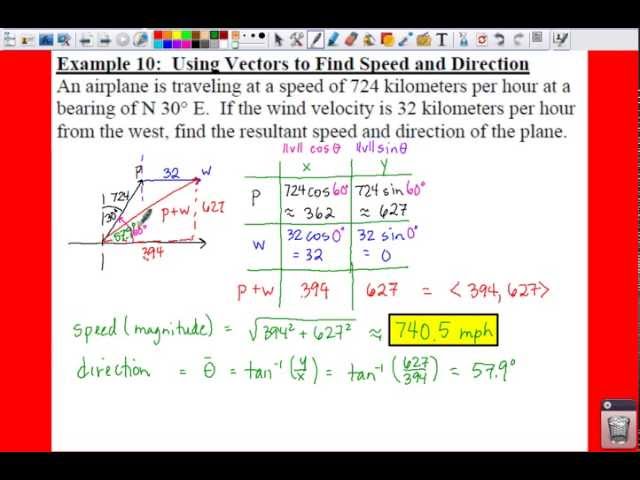 How to Find Speed And Direction of a Vector?
