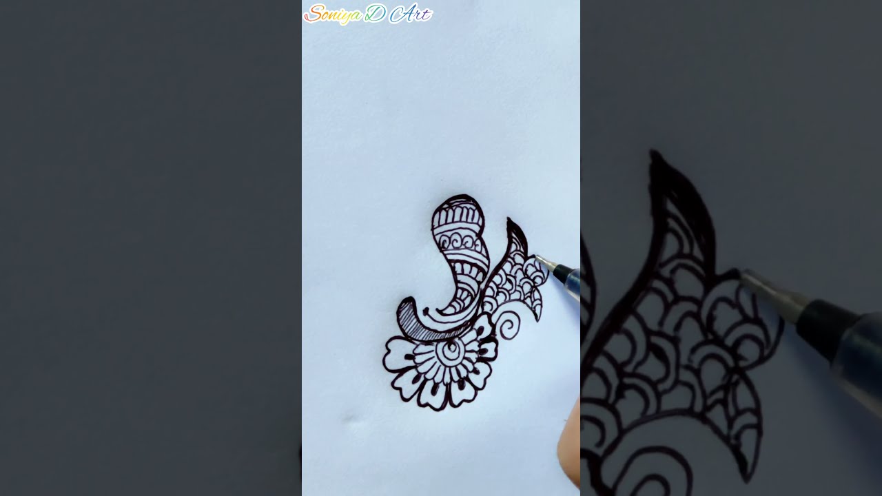 simple Mehendi Design step by step /