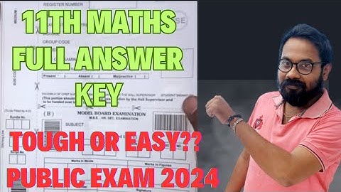 11th Maths-Full answer key-public exam 2024