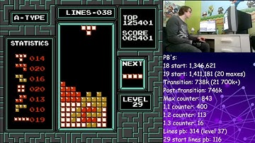 29 start score pb with rolling! - NES Tetris