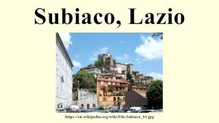 Subiaco, Lazio
