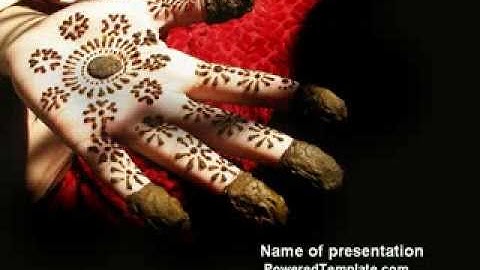 Hennaed Hands PowerPoint Template by PoweredTemplate.com