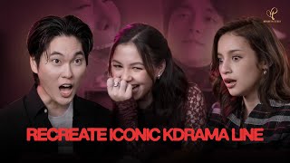 Cast Film Tolong Saya dowajuseyo Nyobain Recreate Iconic Kdrama Line  Heart Pictures
