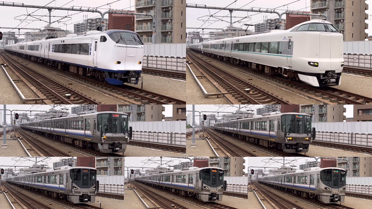 JR西日本 阪和線鶴ヶ丘駅を通過する電車