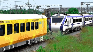VANDE BHARAT COUPLING TEJAS EXPRESS | BUMPY RAILROAD | RAILWORKS 3 | INDIAN TRAIN SIMULATOR GAMEPLAY