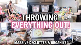 THROWING EVERYTHING OUT | DECLUTTER & ORGANIZE | DECLUTTERING & ORGANIZING MOTIVATION |CLEAN WITH ME