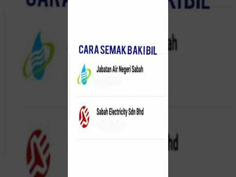 Semak & bayar bil air Jabatan Air Negeri Sabah & bil elektrik SESB (baca deskripsi utk klik link)