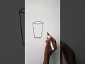 how to draw a glass #easydrawing #art #lineart #ytshorts #simple #artist #shorts #drawing #glass #bw