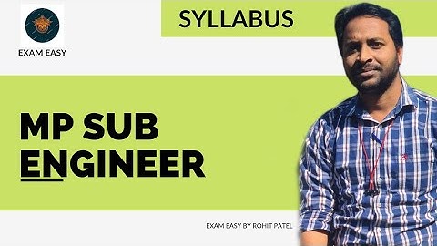 Vyapam Sub Engineer | Exam date | syllabus