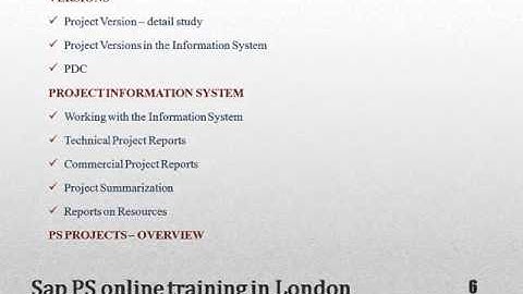 SAP PS PROJECT SYSTEM online training certification / TUTORIALS  SOUTHAFRICA