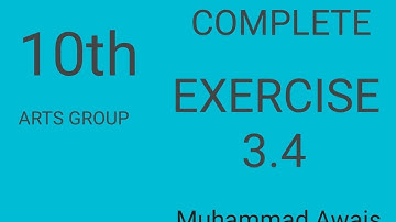 Exercise 3.4 General Math Class 10th