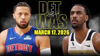 Detroit Pistons Vs Washington Wizards Full Game Highlights March 17, 2026 Nba Season