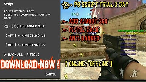 PG Script Trial New Features - || AimBot 360° ||