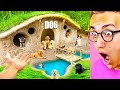 Building An INSANE PRIMITIVE PET MANSION for Puppies!