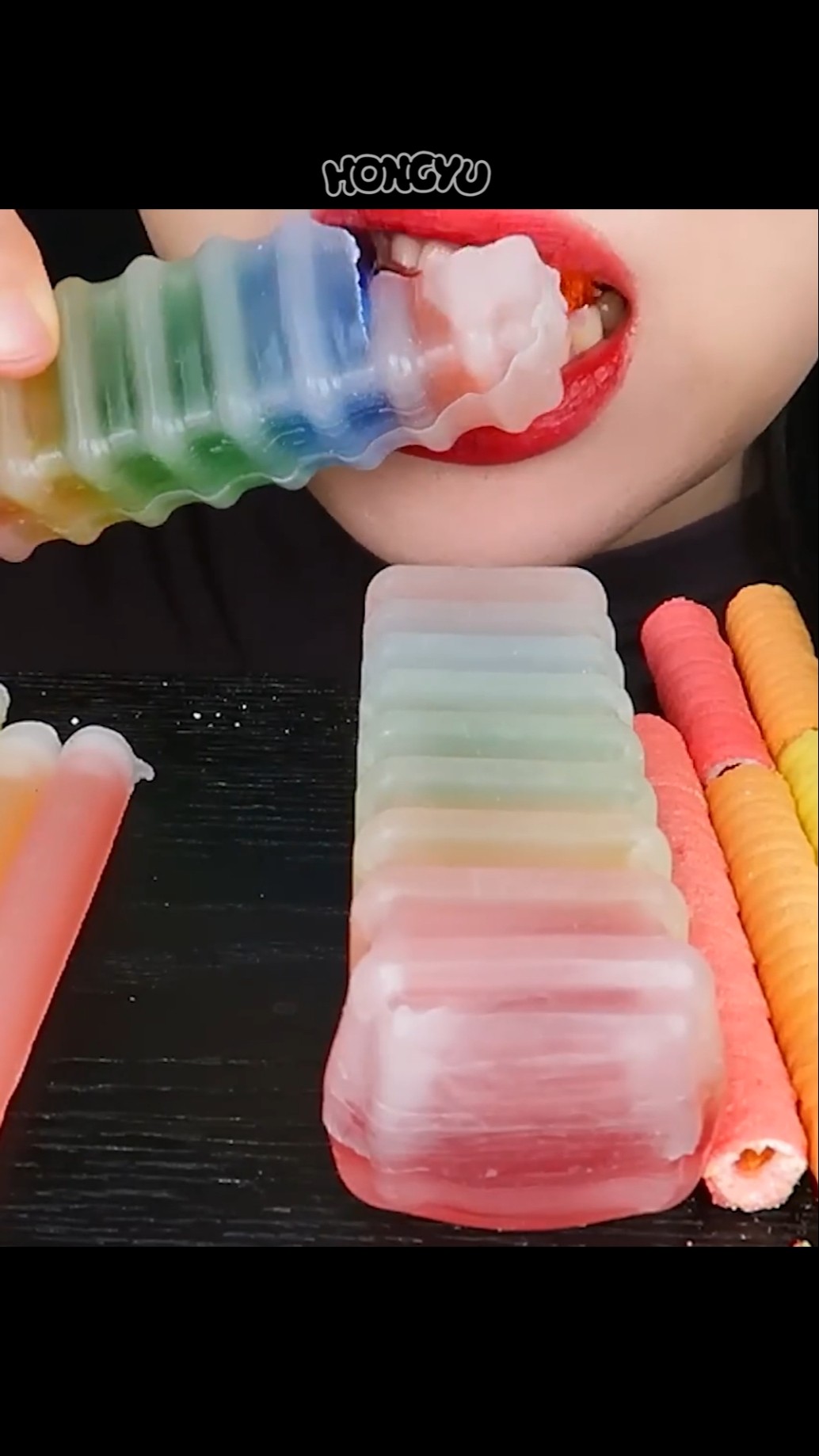 ASMR 직접 만든 무지개 닉클립, 스낵 젤리 모음 #shorts #mukbang #eating # #satisfying #먹방 #rainbow