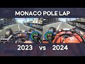 Monaco pole lap 2024 vs 2023 how 2024 completely crushed 2023
