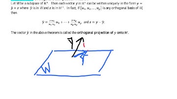 Discussion of Orthogonal Decomposition Theorem