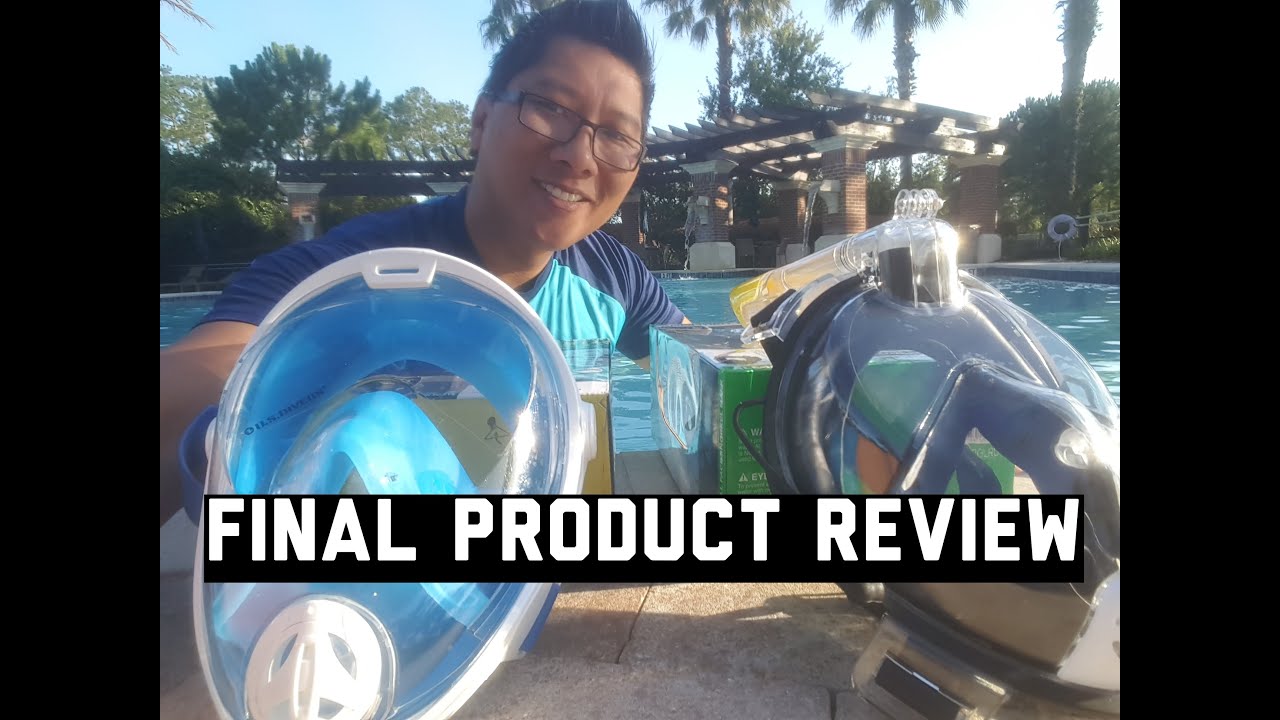Product Review Final U.S. Divers Hydroair vs. Dolfino Frontier Full Face Snorkel Mask YouTube