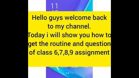 Ckass 6 to 9 assignment routine and question.Class 6 to 9 board notification.
