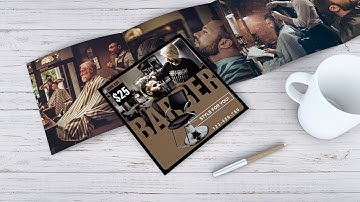 CoreldRAW Tutorial: 4 Fold Brochure Title Design Tutorial - Subject Barber Shop- Ahsan Sabri