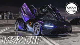 1472 BHP Mclaren 720S Stage X | Acceleration from 0-356 Km/h (221 mph)