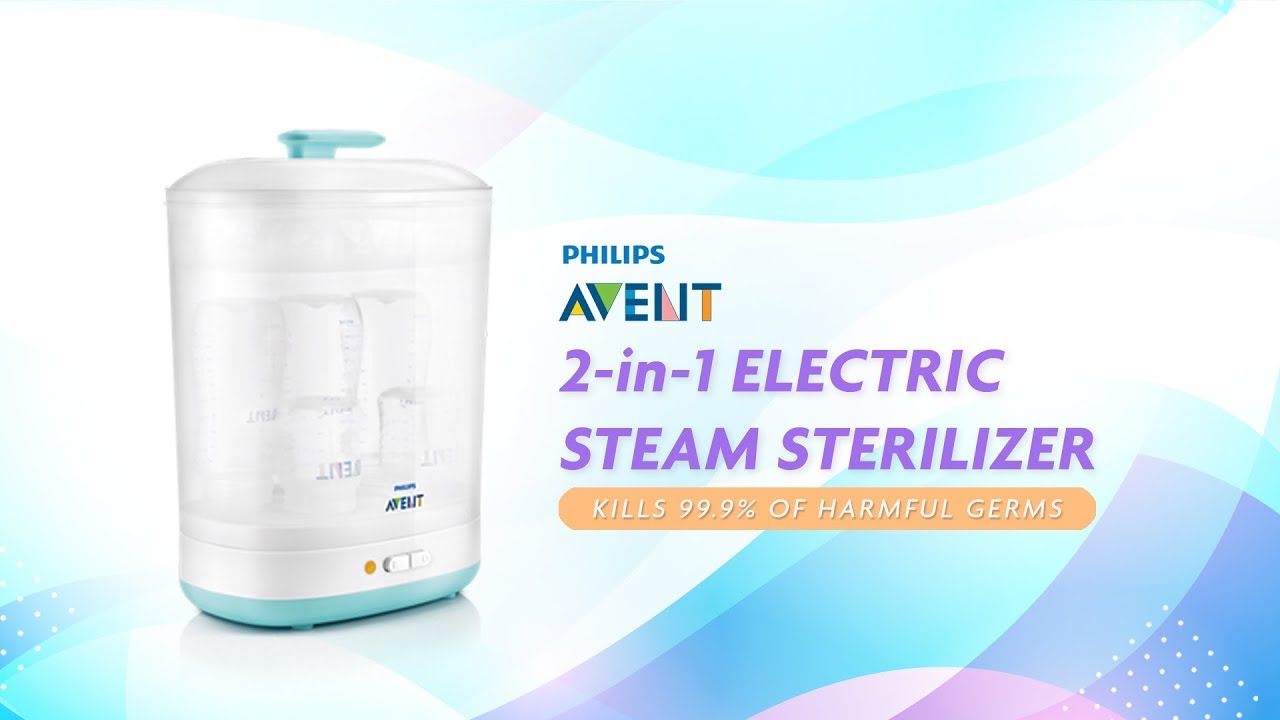 kleur Drama Beperken Philips Avent 2-in-1 Electric Steam Sterilizer - YouTube