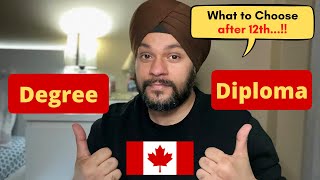 Degree or Diploma after 12th? What to choose in Canada