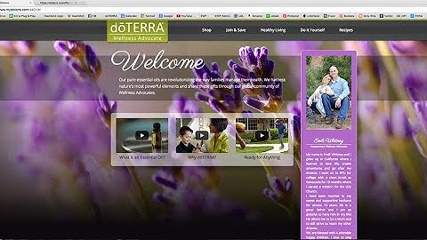 doTERRA - How to Customize and Update your Personal website