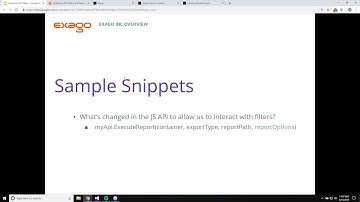 Exago BI Support Lab - JavaScript API Filters