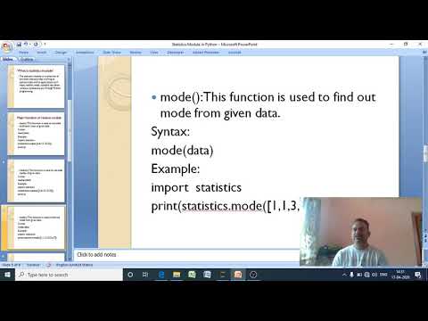 statistics module in python
