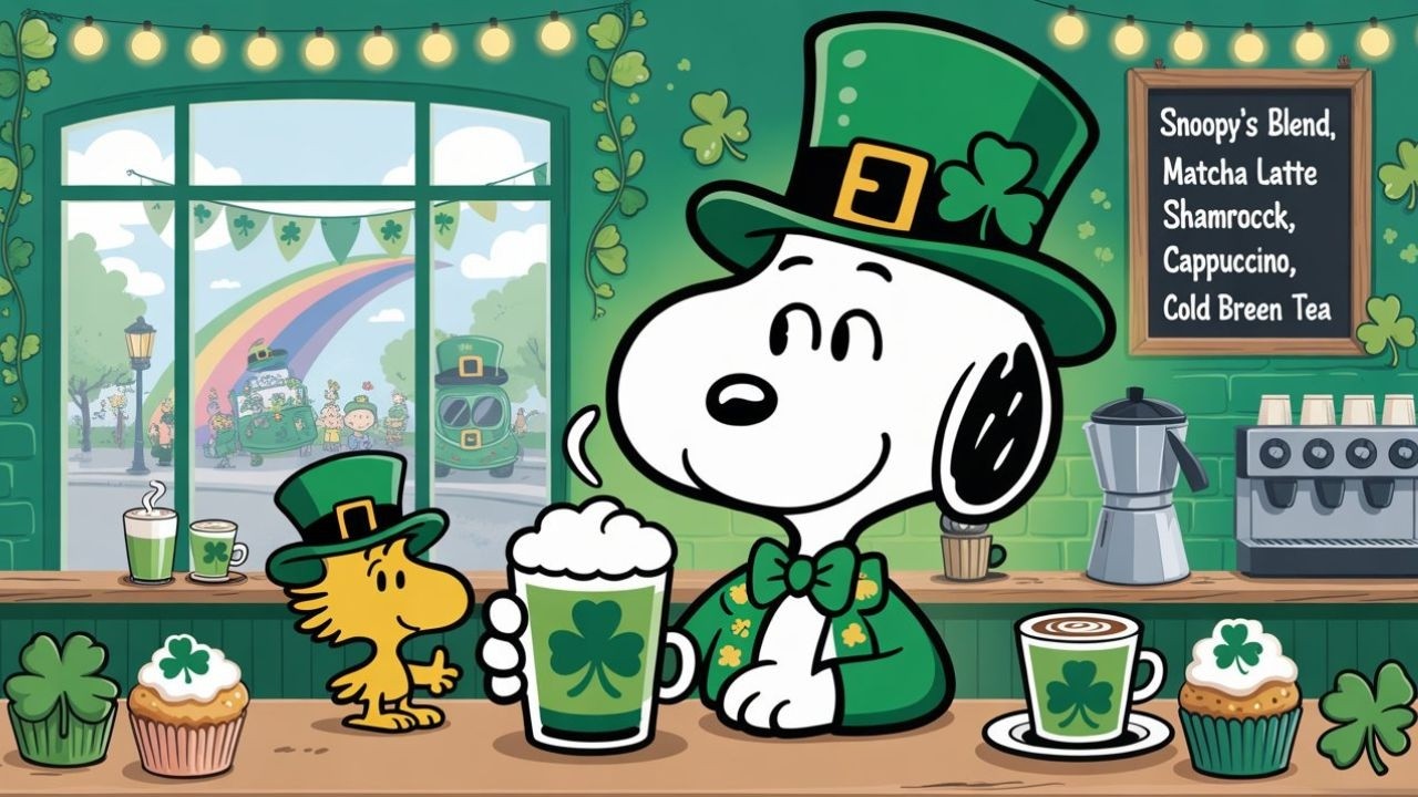 St. Patrick's Day Jazz Café with Snoopy 🍀 Relaxing Celtic Music for Good Mood & Lucky Day