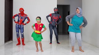 Keysha Dancing Dengan Spiderman  - Superhero Dancing Funny Musik Video