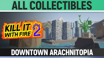 Kill It With Fire 2 - Downtown Arachnitopia - All Collectibles (Tapes, Upgrades, Spacebux etc.)