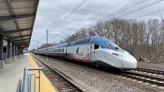 165 MPH Amtrak New Acela 21 (Alstom Avelia Liberty) Test Train w/ Horn Show @ Wickford Junction