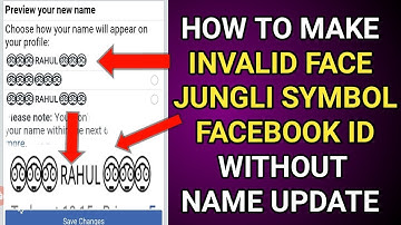How To Create Face Symbol Name Facebook Id without name Update 2019