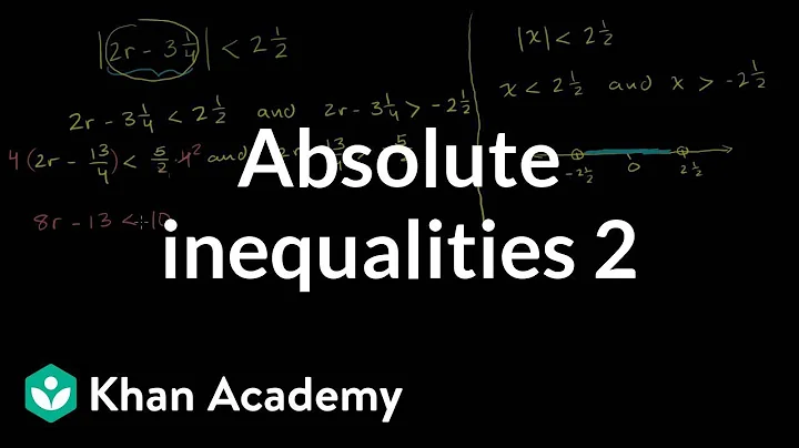 Absolute inequalities 2 | Linear equations | Algebra I | Khan Academy