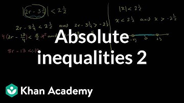 Absolute inequalities 2 | Linear equations | Algebra I | Khan Academy