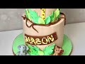 Jungle cake #giraffe#elephant#lion