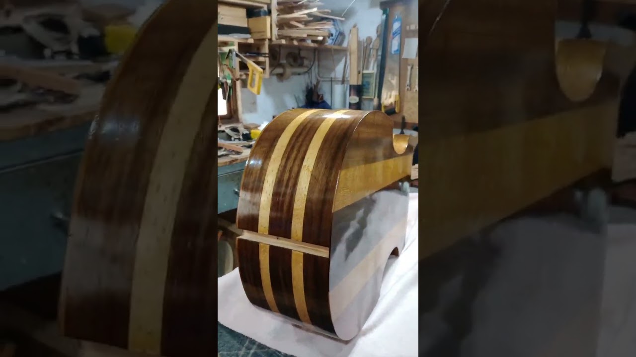 Proceso de construcción de una Viola da gamba bajo (2024).