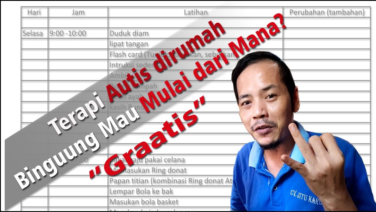 Bagaimana menerapi anak autis dirumah | contoh jadwal dan program terapi anak autis dirumah