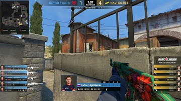 Gambit vs NAVI: Easiest QuadroKill with AK from Ax1Le, StarLadder CIS RMR