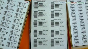 Design and print barcode on different types of label sheet
