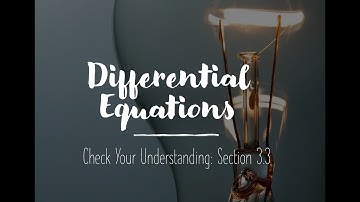 3.3: Understanding Modeling with Systems of Differential Equations - Example