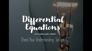 3.3: Understanding Modeling with Systems of Differential Equations - Example