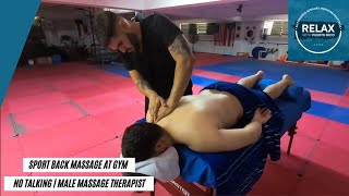 [ASMR] Sport Back Massage at GYM | Male to Male Massage Therapist